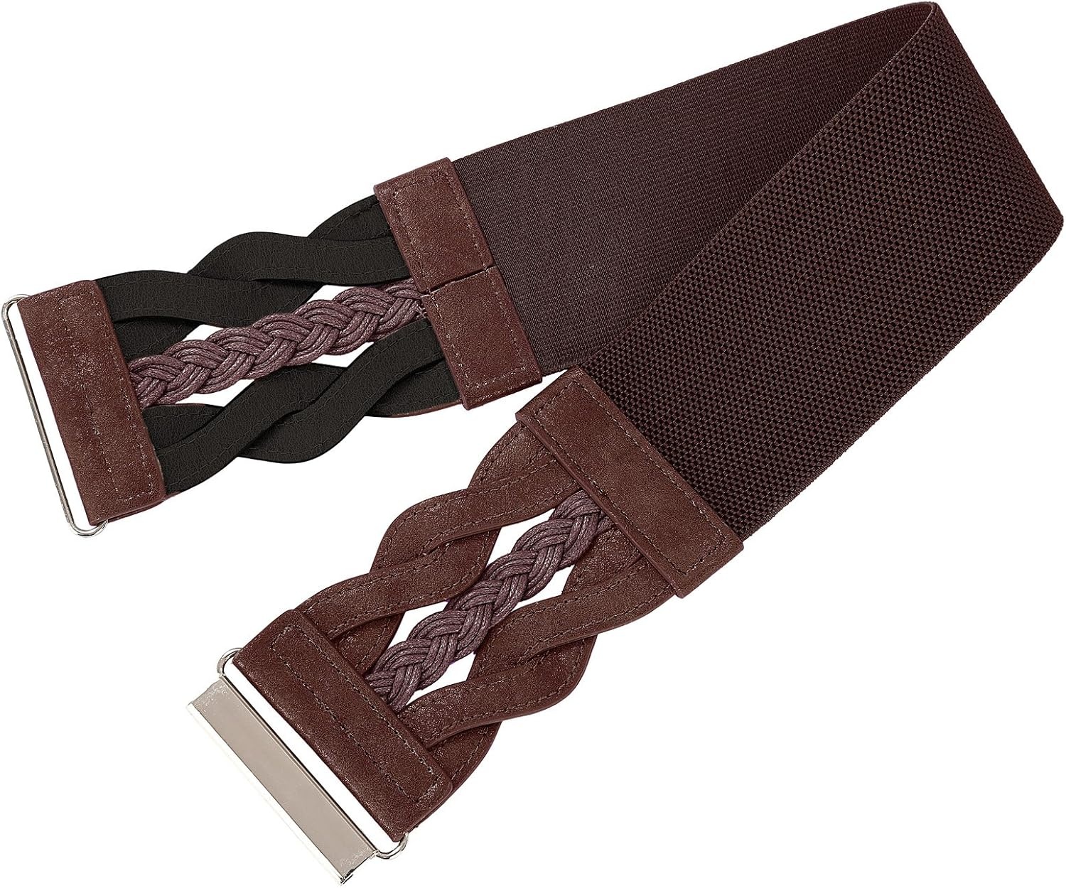 image:imageGRACE KARIN Wide Belts for Women Elastic Waist BeltCoffee and Brown