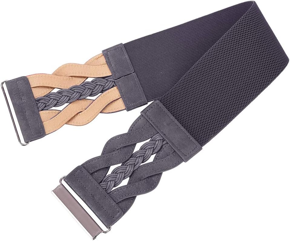 image:imageGRACE KARIN Wide Belts for Women Elastic Waist BeltGray