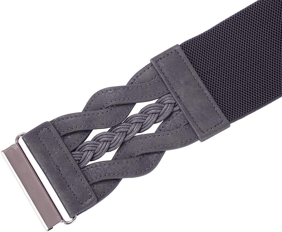 image:imageGRACE KARIN Wide Belts for Women Elastic Waist BeltGray
