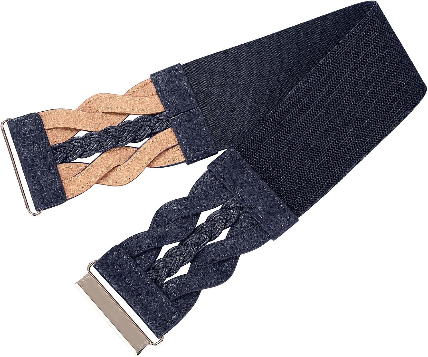 image:imageGRACE KARIN Wide Belts for Women Elastic Waist BeltNavy Blue
