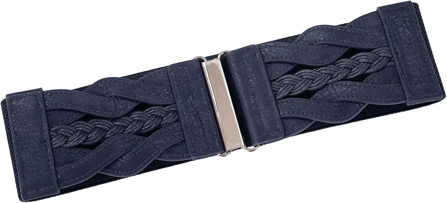 image:imageGRACE KARIN Wide Belts for Women Elastic Waist BeltNavy Blue