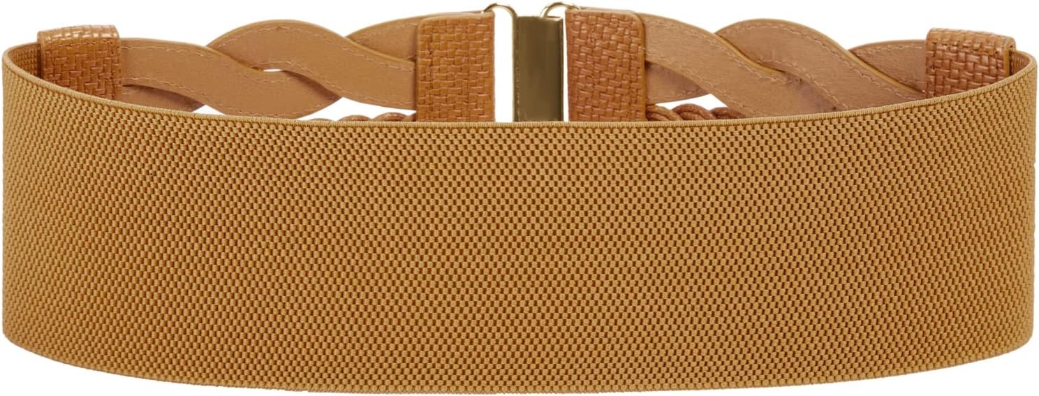 image:imageGRACE KARIN Wide Belts for Women Elastic Waist BeltTan