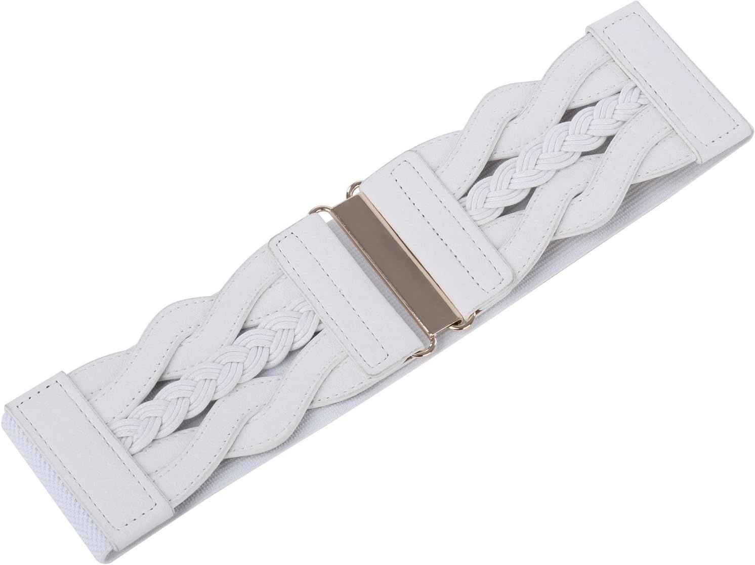 image:imageGRACE KARIN Wide Belts for Women Elastic Waist BeltWhite