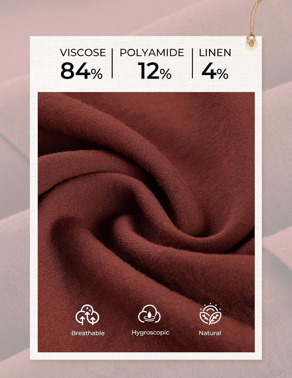 image:imageGRACE KARIN Women Palazzo Pants Linen Wide Leg Flowy Summer Beach TrousersOrange Red