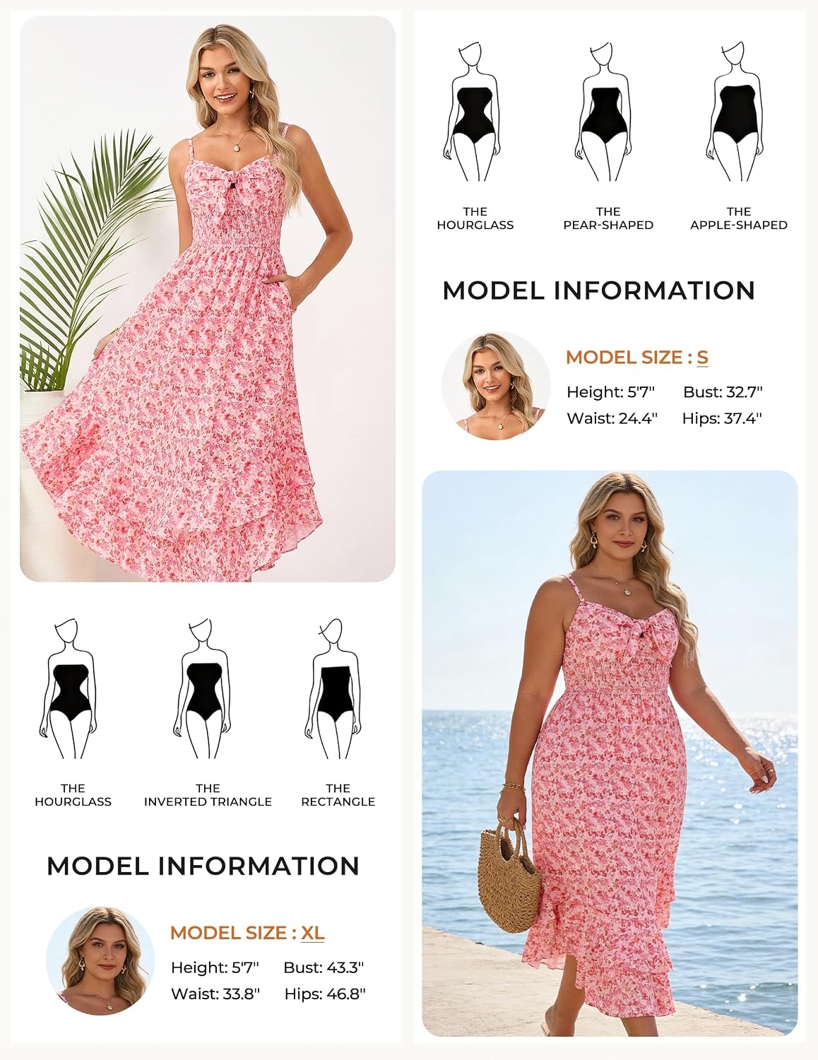 image:imageGRACE KARIN Womens Summer Floral Maxi SundressesPink Floral