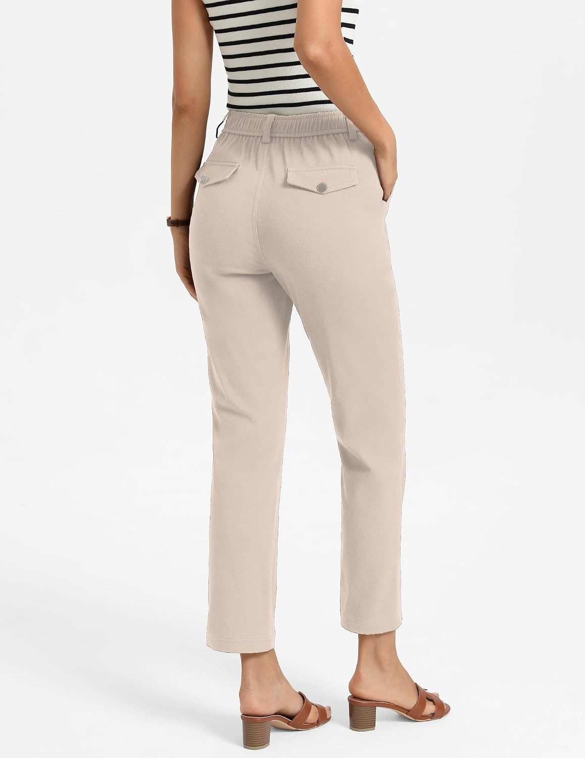 image:imageGRACE KARIN Womens Work Pants Business Casual 2026 Trousers with PocketsApricot