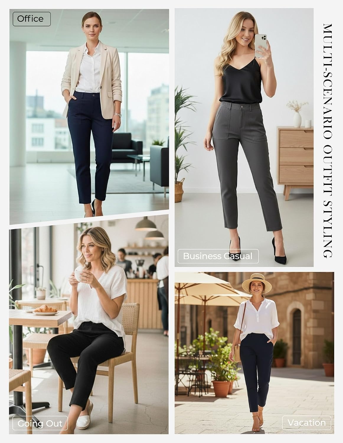 image:imageGRACE KARIN Womens Work Pants Business Casual 2026 Trousers with PocketsBlack