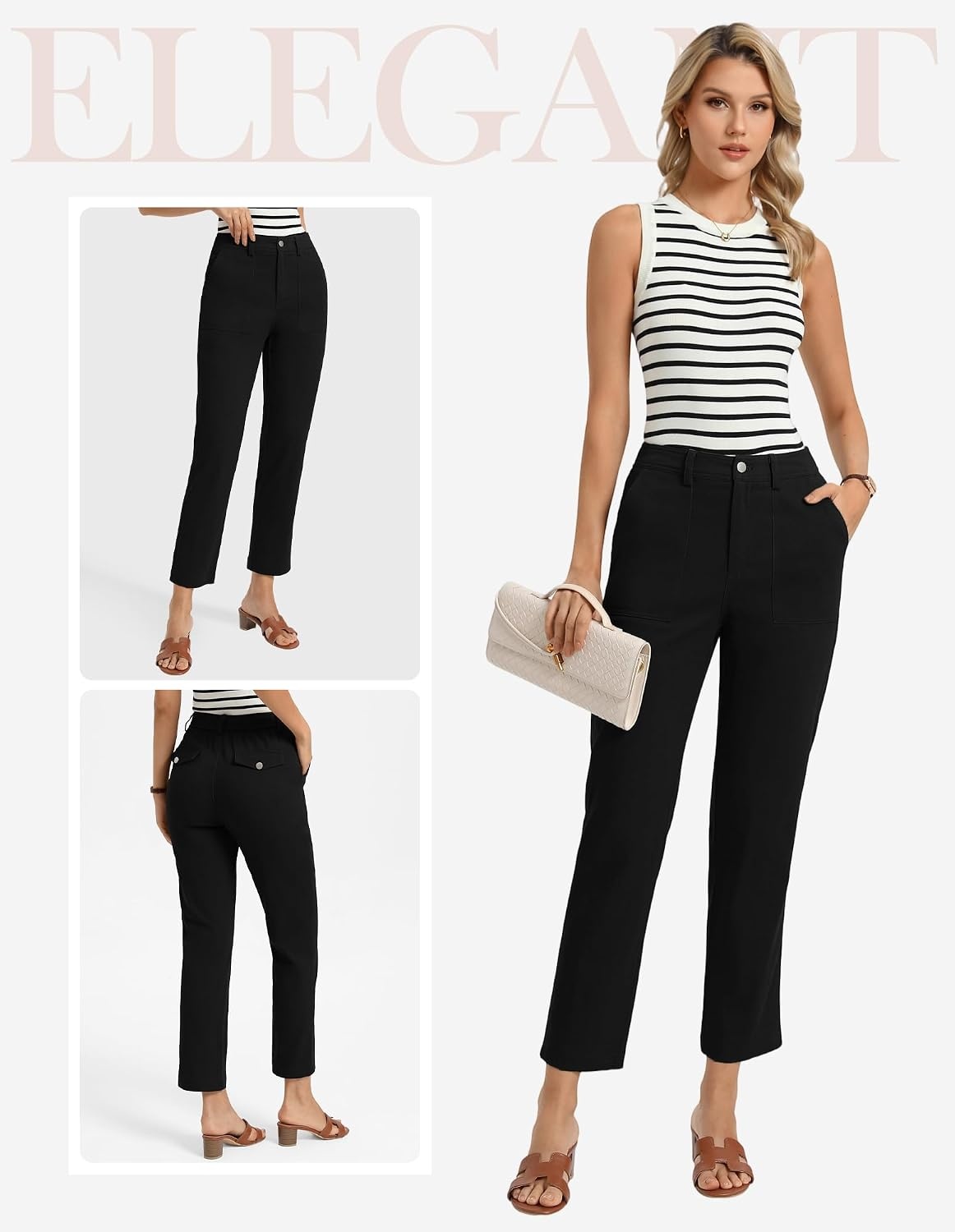 image:imageGRACE KARIN Womens Work Pants Business Casual 2026 Trousers with PocketsBlack