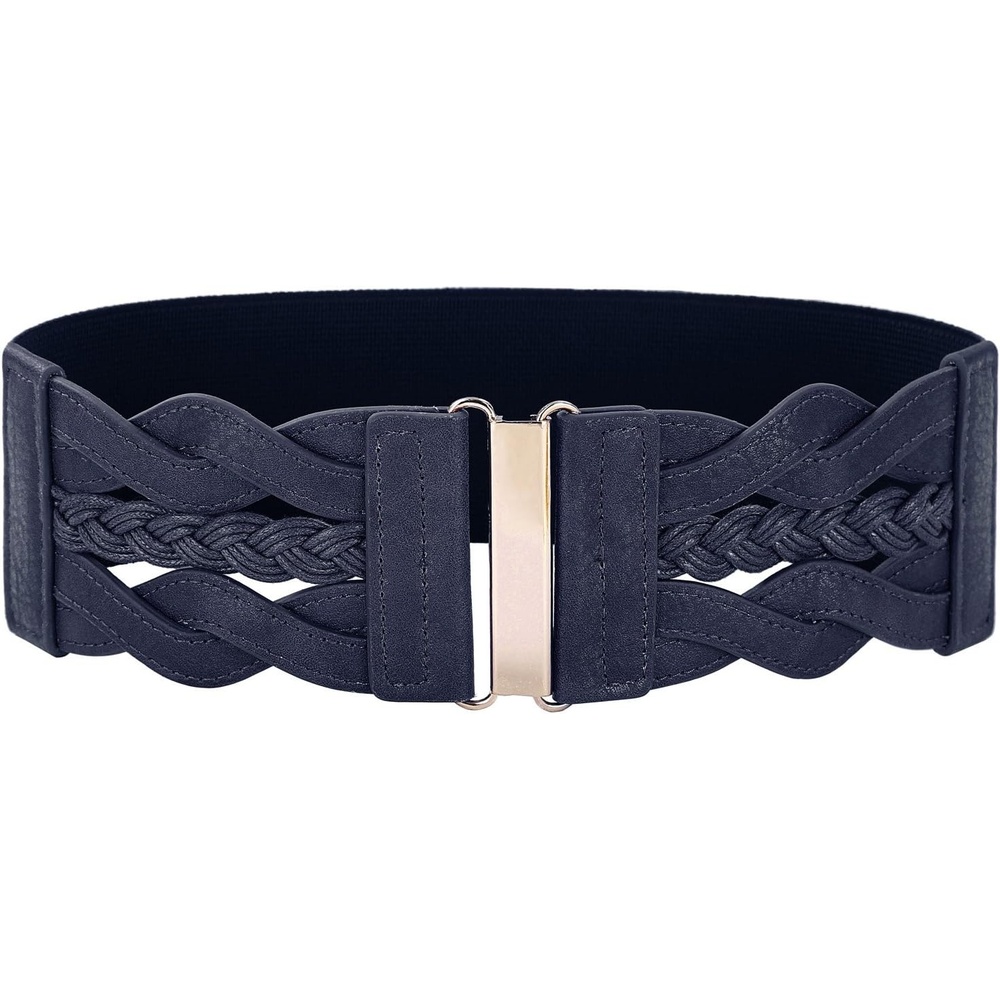 image:imageGRACE KARIN Wide Belts for Women Elastic Waist BeltNavy Blue