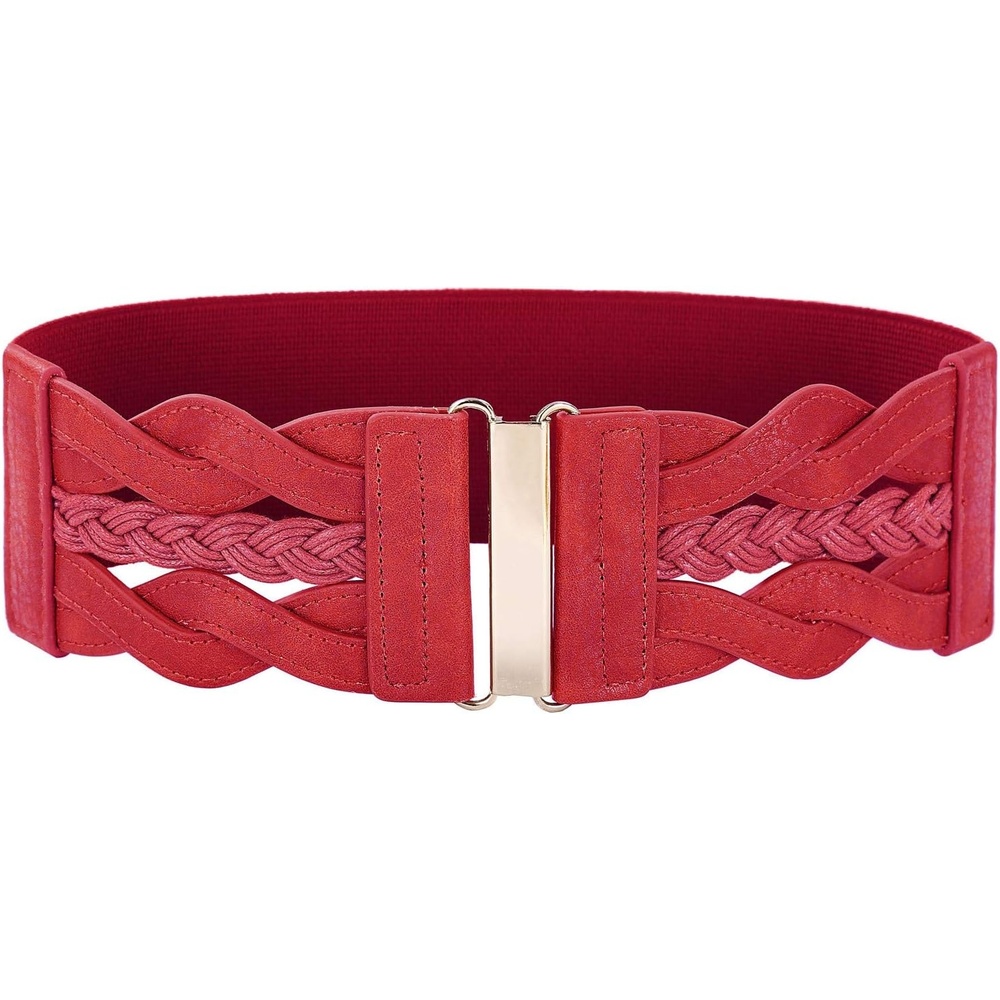 image:imageGRACE KARIN Wide Belts for Women Elastic Waist BeltRed