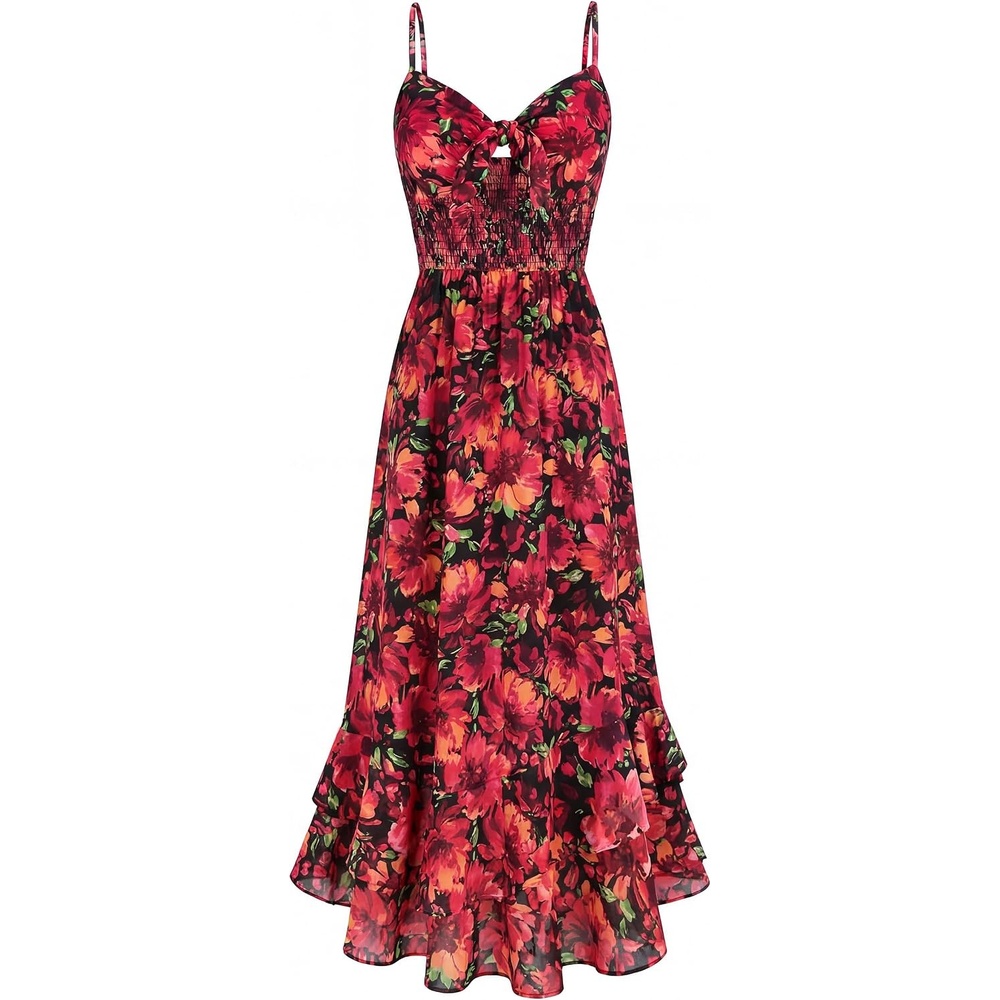 image:imageGRACE KARIN Womens Summer Floral Maxi SundressesBlack and Red Floral