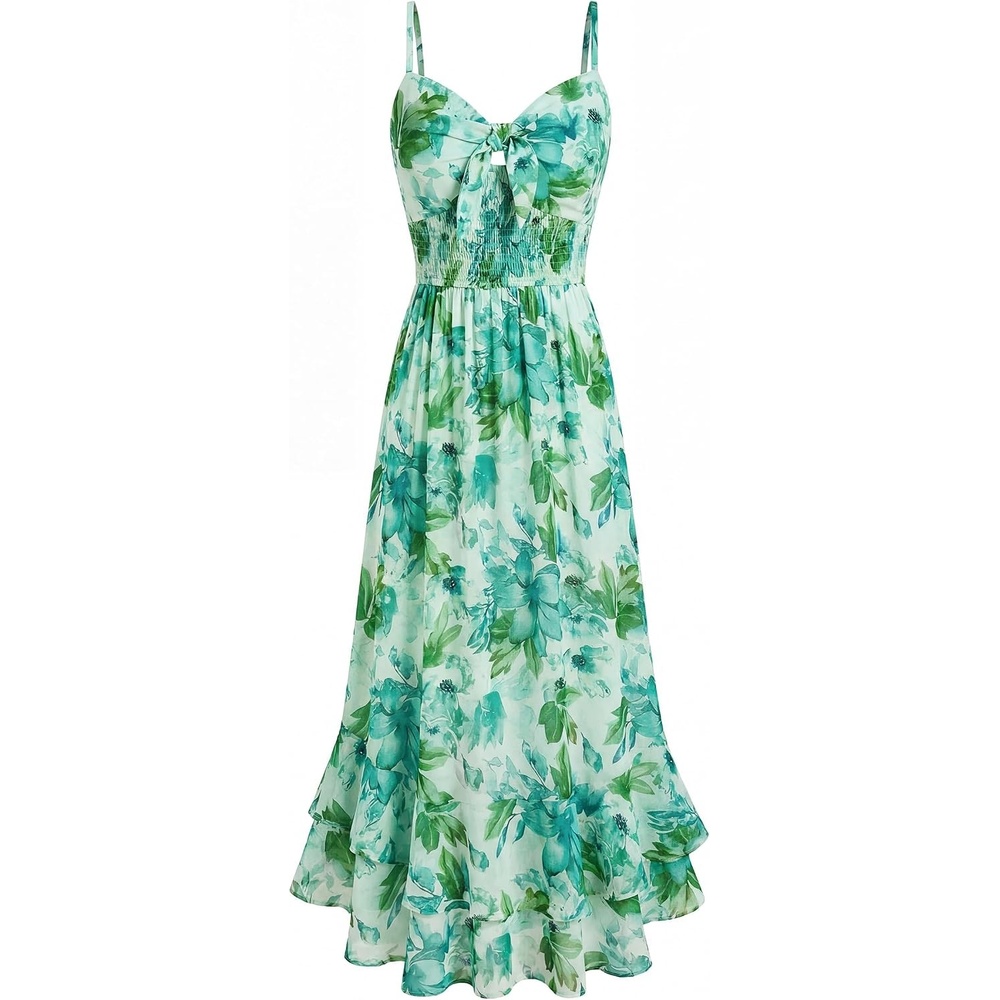 image:imageGRACE KARIN Womens Summer Floral Maxi SundressesLight Green Floral