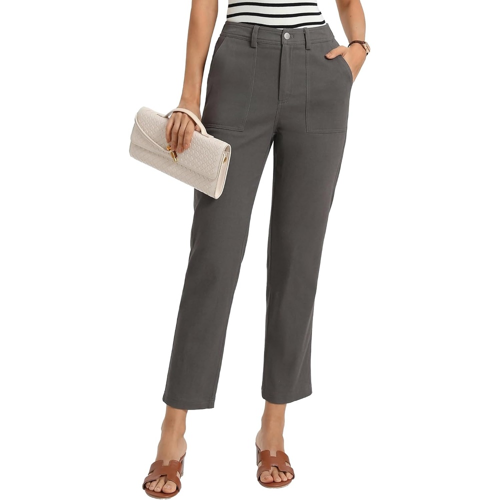 image:imageGRACE KARIN Womens Work Pants Business Casual 2026 Trousers with PocketsGrey