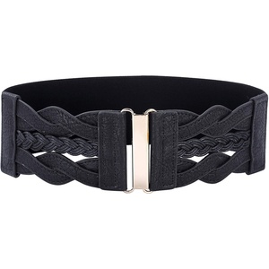GRACE KARIN Wide Belts for Women Elastic Waist Belt(Black)
