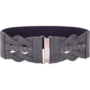 GRACE KARIN Wide Belts for Women Elastic Waist Belt(Gray)