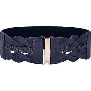 GRACE KARIN Wide Belts for Women Elastic Waist Belt(Navy Blue)