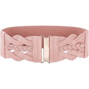 GRACE KARIN Wide Belts for Women Elastic Waist Belt(Pink)