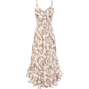 GRACE KARIN Women’s Summer Floral Maxi Sundresses(Beige Floral)