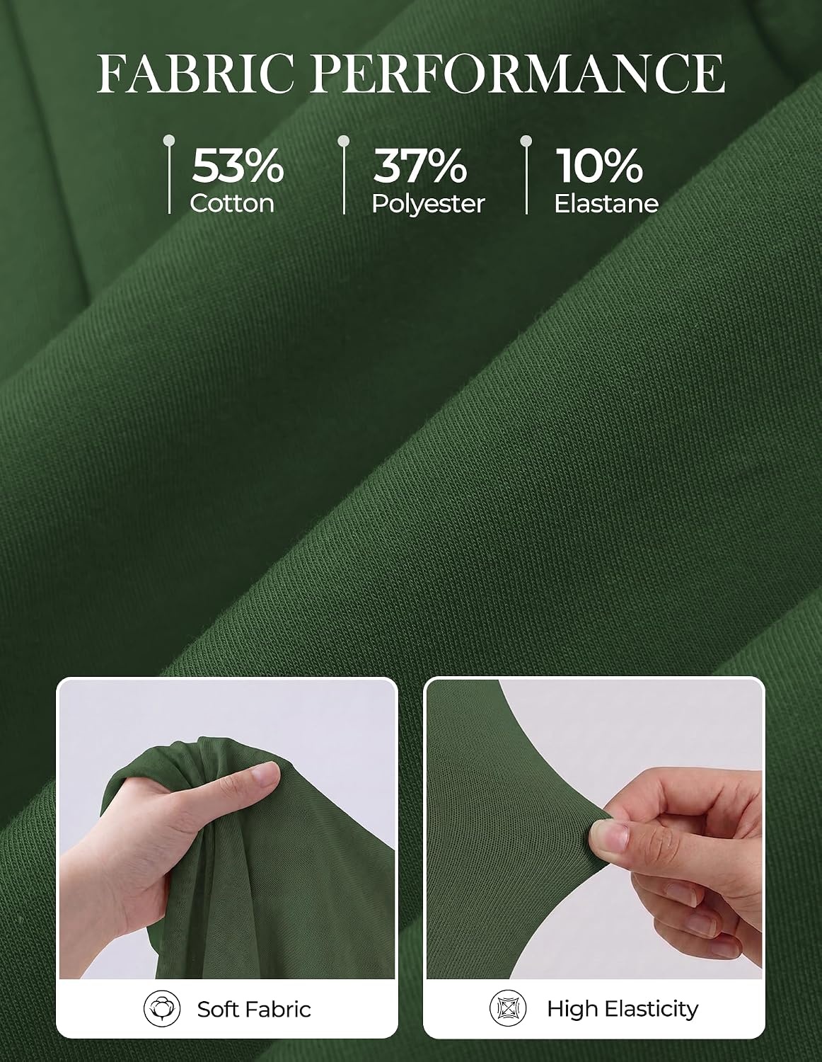 image:imageGRACE KARIN 2026 Womens Cotton Fall Wedding Guest Midi Dresses with PocketsArmy Green