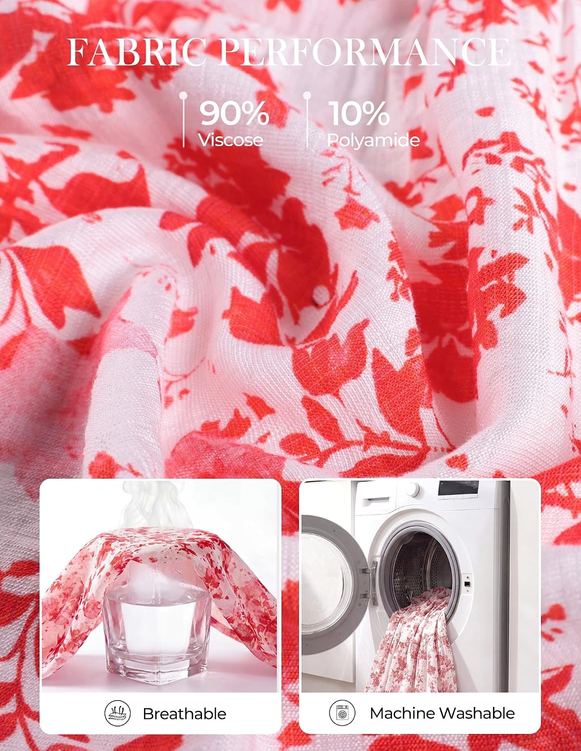 image:imageGRACE KARIN Fall Wedding Guest Causal Midi Floral V Neck DressesLight Pink Floral