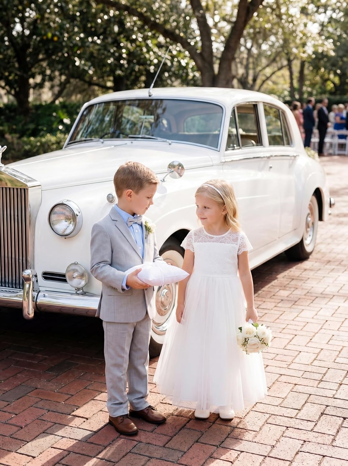 image:imageGRACE KARIN Flower Girl Dress Kids Lace Tulle Princess Gown 512 YearWhite