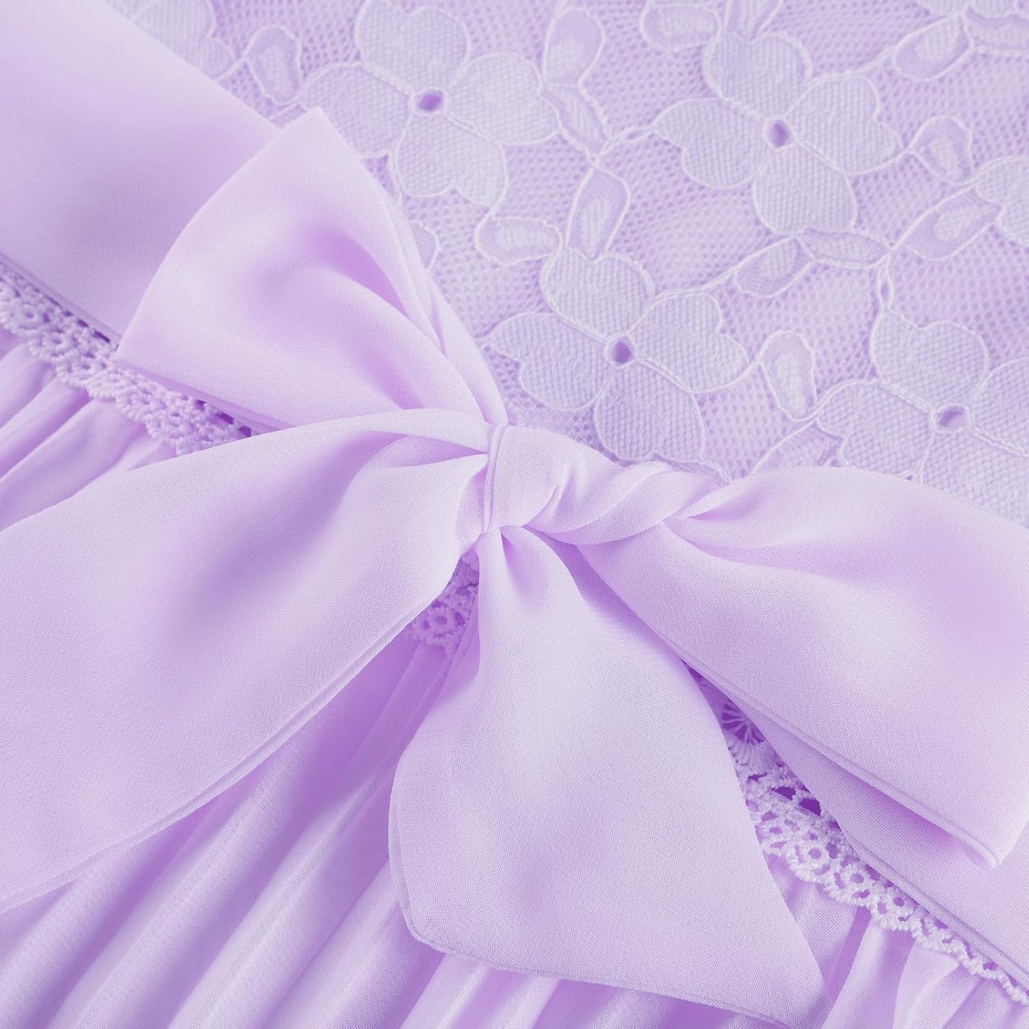 image:imageGRACE KARIN Flower Girl Dress Lace Bridesmaid Wedding Guest Formal DressesLight Purple
