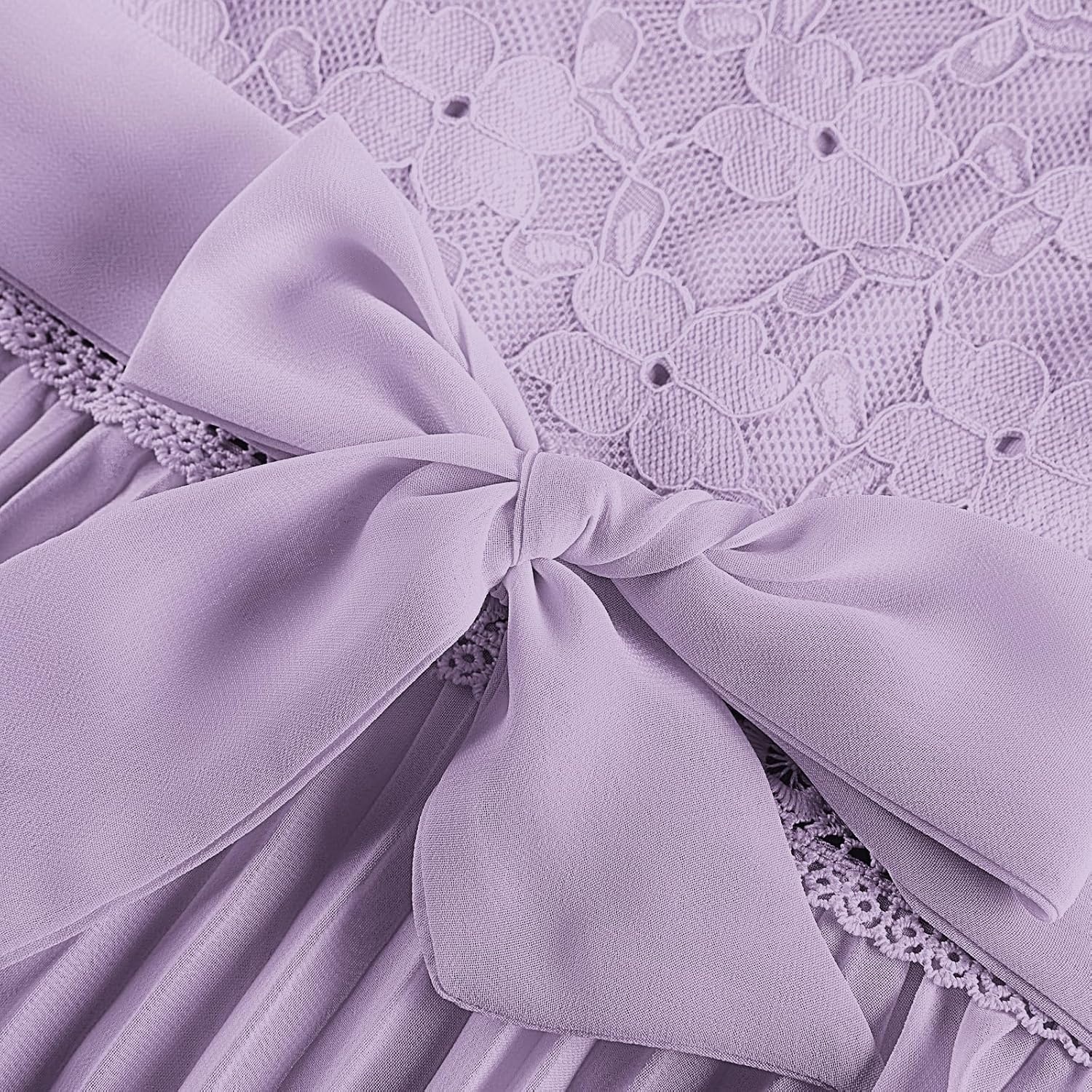 image:imageGRACE KARIN Flower Girl Dress Lace Bridesmaid Wedding Guest Formal DressesPurple