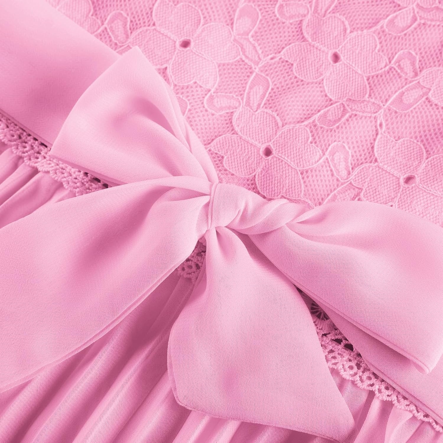 image:imageGRACE KARIN Flower Girl Dress Lace Bridesmaid Wedding Guest Formal DressesRose Pink
