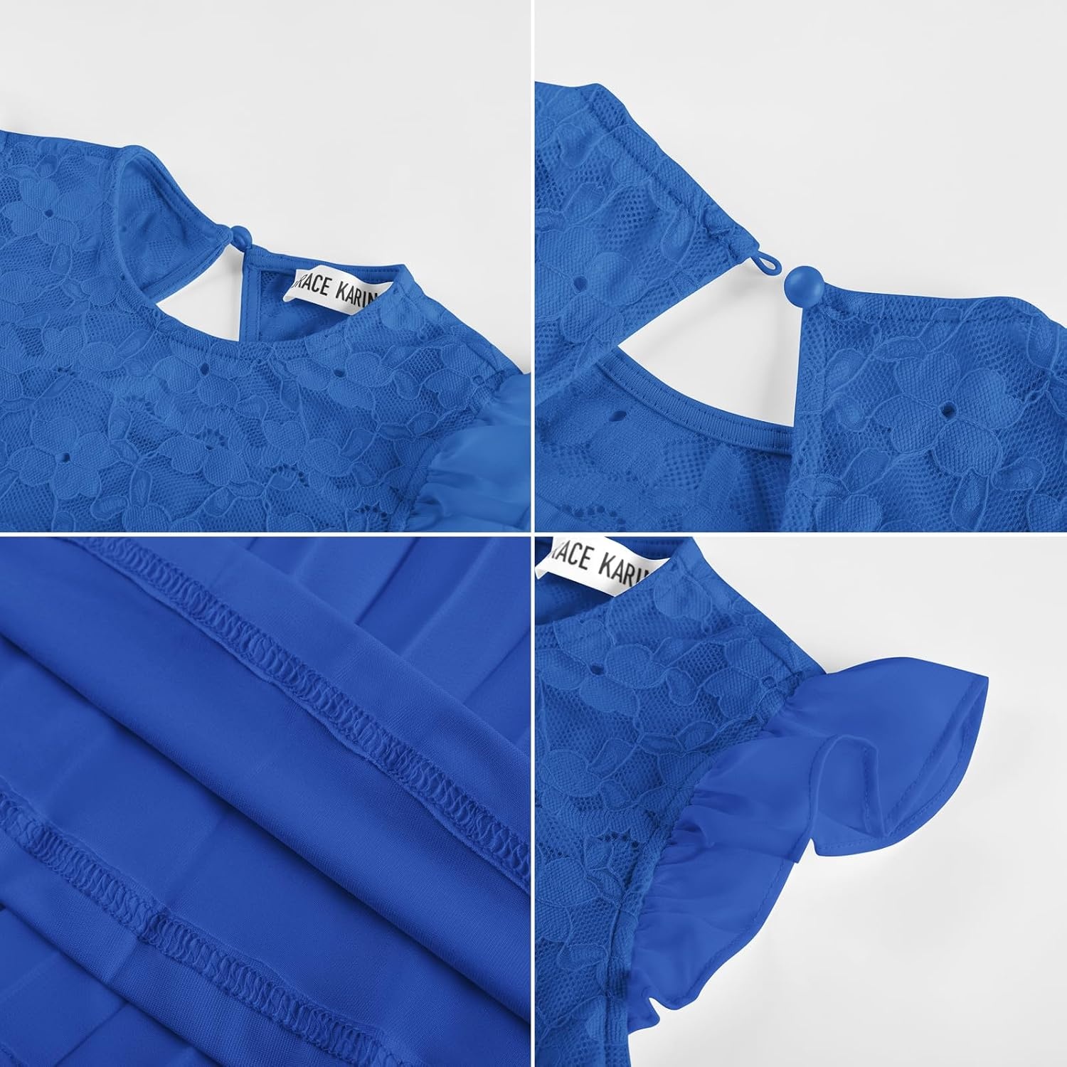 image:imageGRACE KARIN Flower Girl Dress Lace Bridesmaid Wedding Guest Formal DressesRoyal Blue