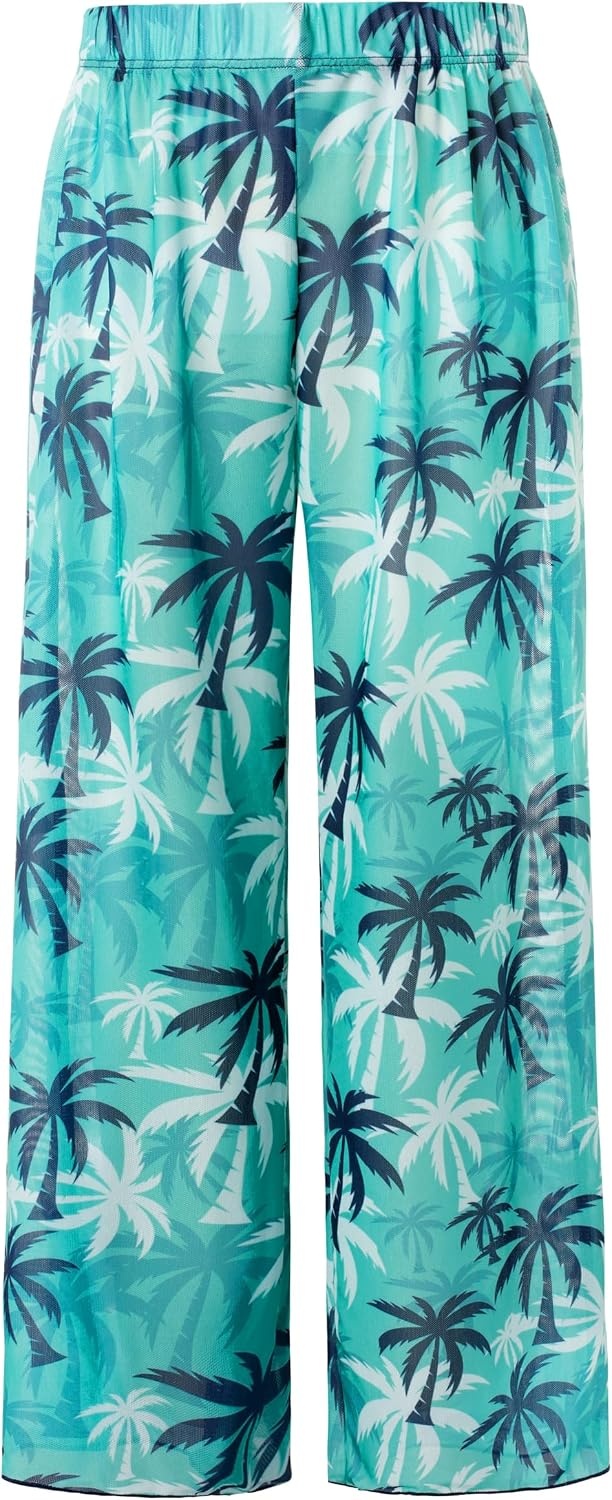 image:imageGRACE KARIN Girls 4 Piece Tankini Bikini Bathing Swimsuit with Pants 716Bluecoconut Tree New