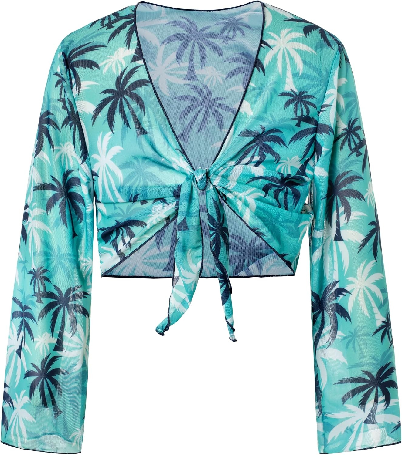 image:imageGRACE KARIN Girls 4 Piece Tankini Bikini Bathing Swimsuit with Pants 716Bluecoconut Tree New