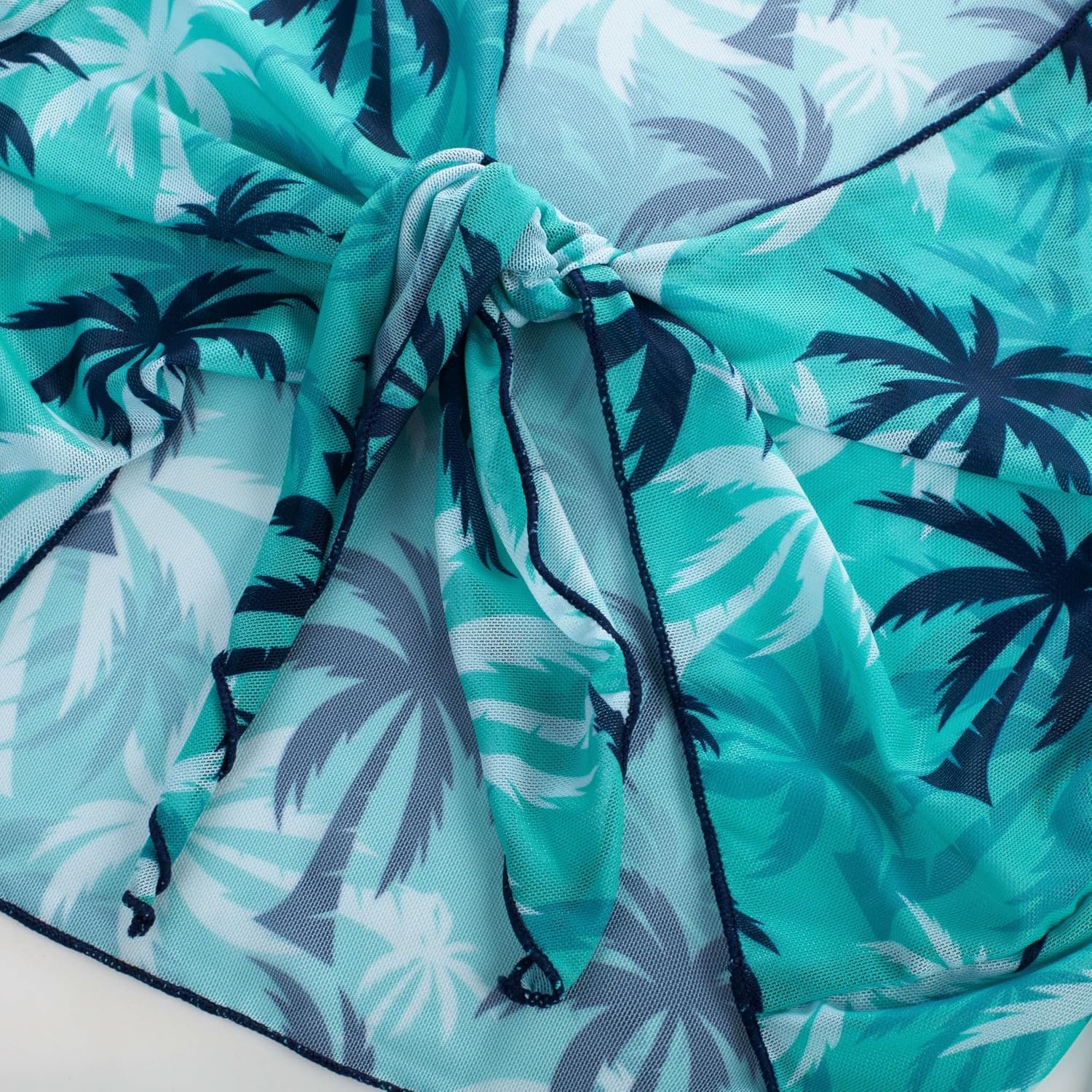 image:imageGRACE KARIN Girls 4 Piece Tankini Bikini Bathing Swimsuit with Pants 716Bluecoconut Tree New