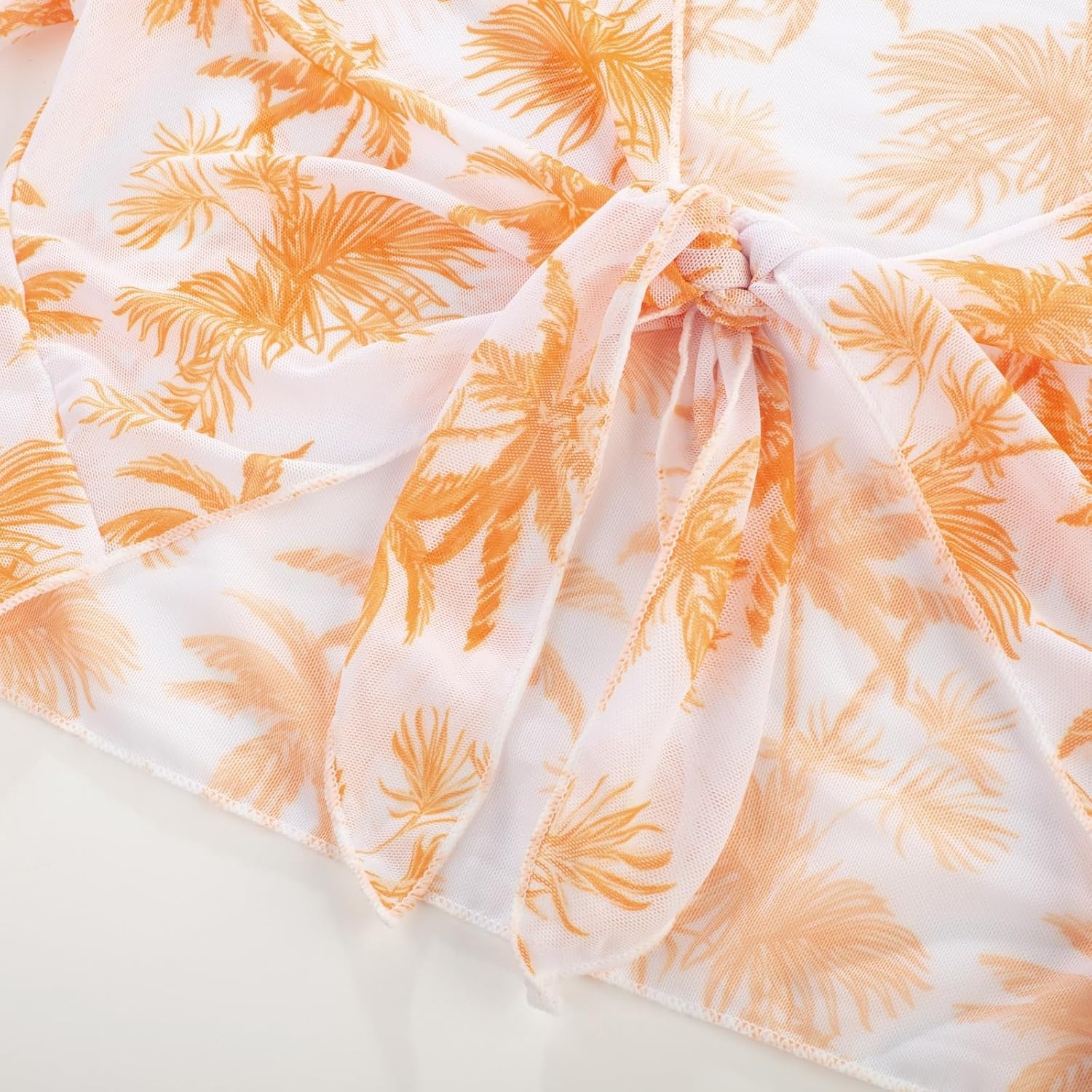 image:imageGRACE KARIN Girls 4 Piece Tankini Bikini Bathing Swimsuit with Pants 716Orangecoconut Tree New