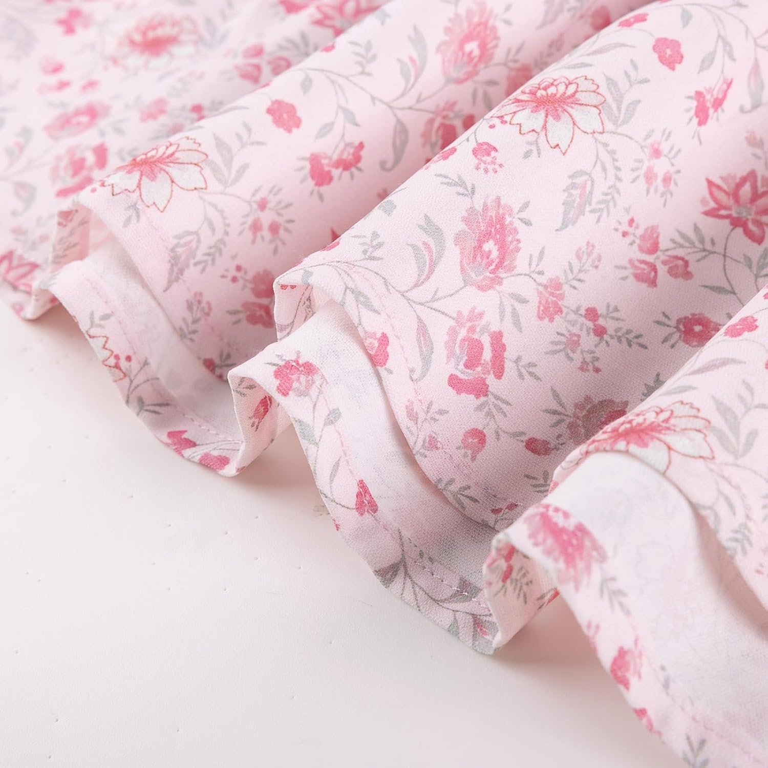 image:imageGRACE KARIN Girls Fall Dress Floral Long Sleeve Midi Smocked Waist HolidayBlush Bloom