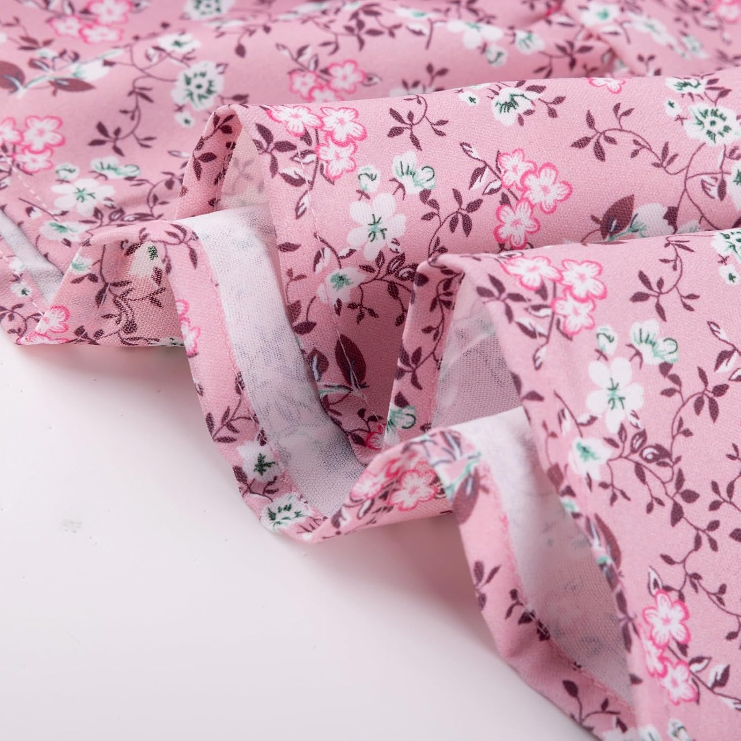 image:imageGRACE KARIN Girls Fall Dress Floral Long Sleeve Midi Smocked Waist HolidayDusty Rose