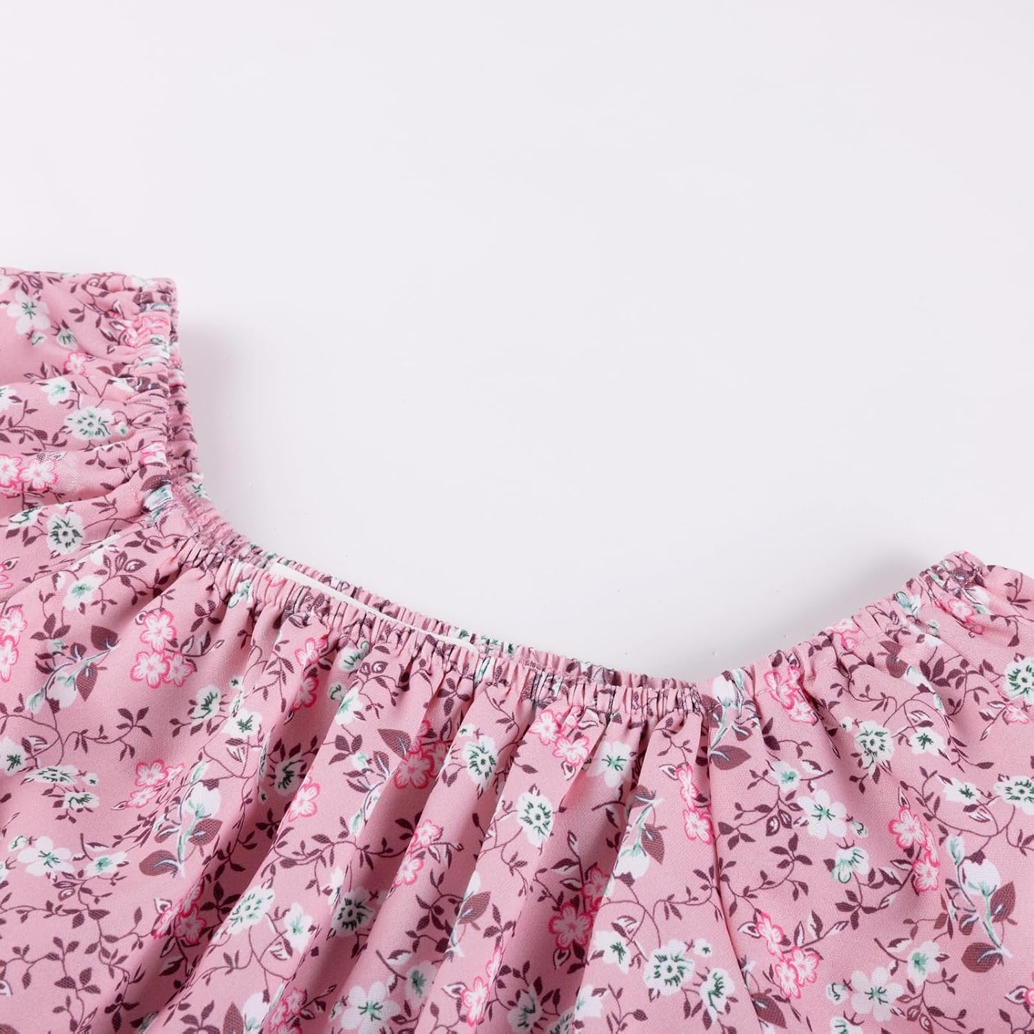 image:imageGRACE KARIN Girls Fall Dress Floral Long Sleeve Midi Smocked Waist HolidayDusty Rose