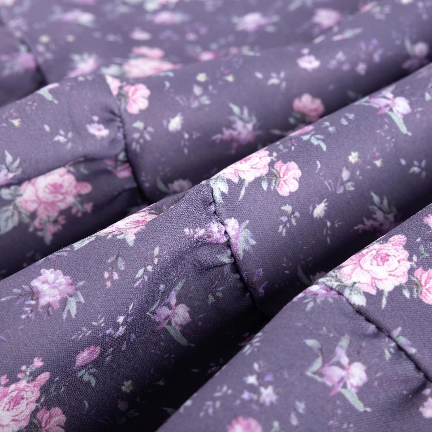 image:imageGRACE KARIN Girls Fall Dress Floral Long Sleeve Midi Smocked Waist HolidayTwilight Bloom