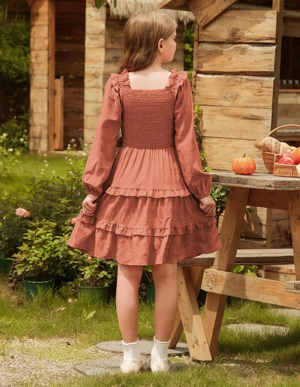image:imageGRACE KARIN Girls Fall Long Sleeves Casual Christmas Party Festive DressesBrown