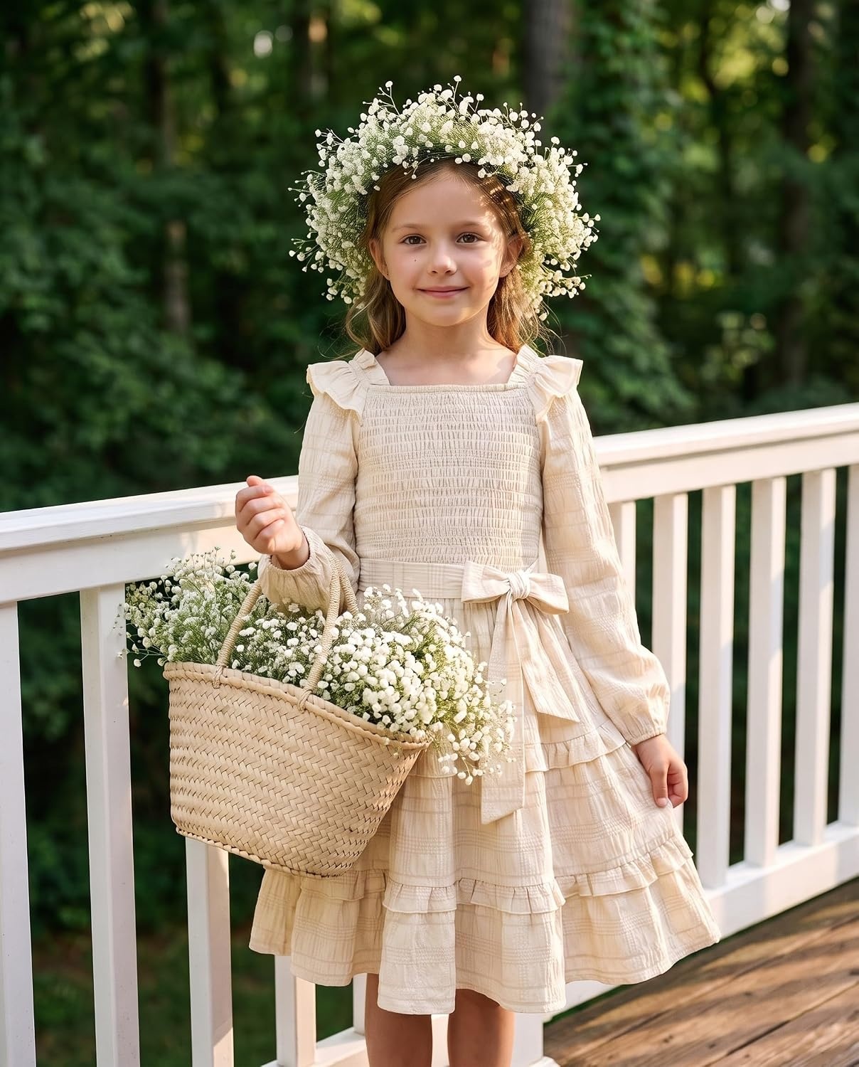 image:imageGRACE KARIN Girls Fall Long Sleeves Casual Christmas Party Festive DressesIvory White