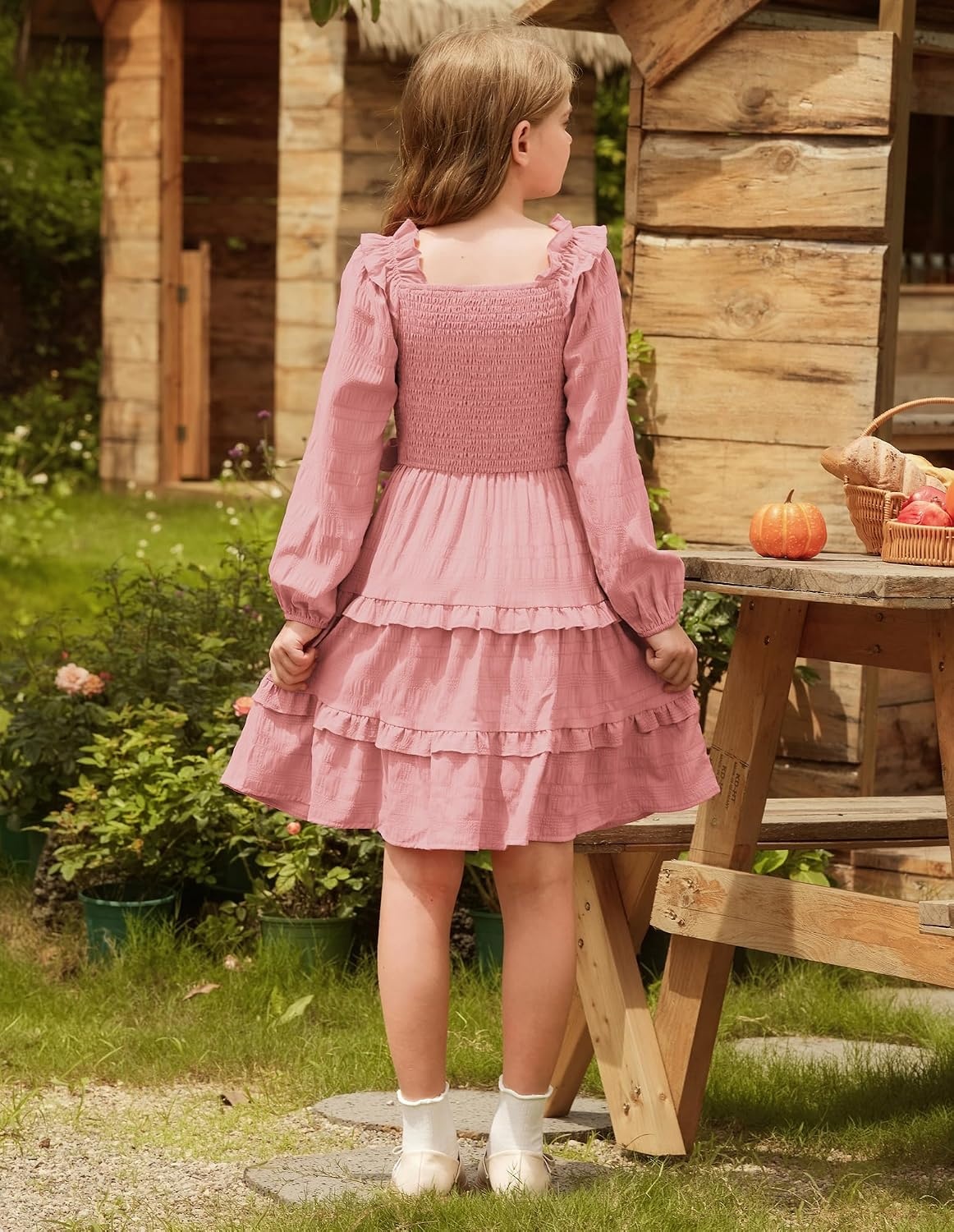 image:imageGRACE KARIN Girls Fall Long Sleeves Casual Christmas Party Festive DressesPink