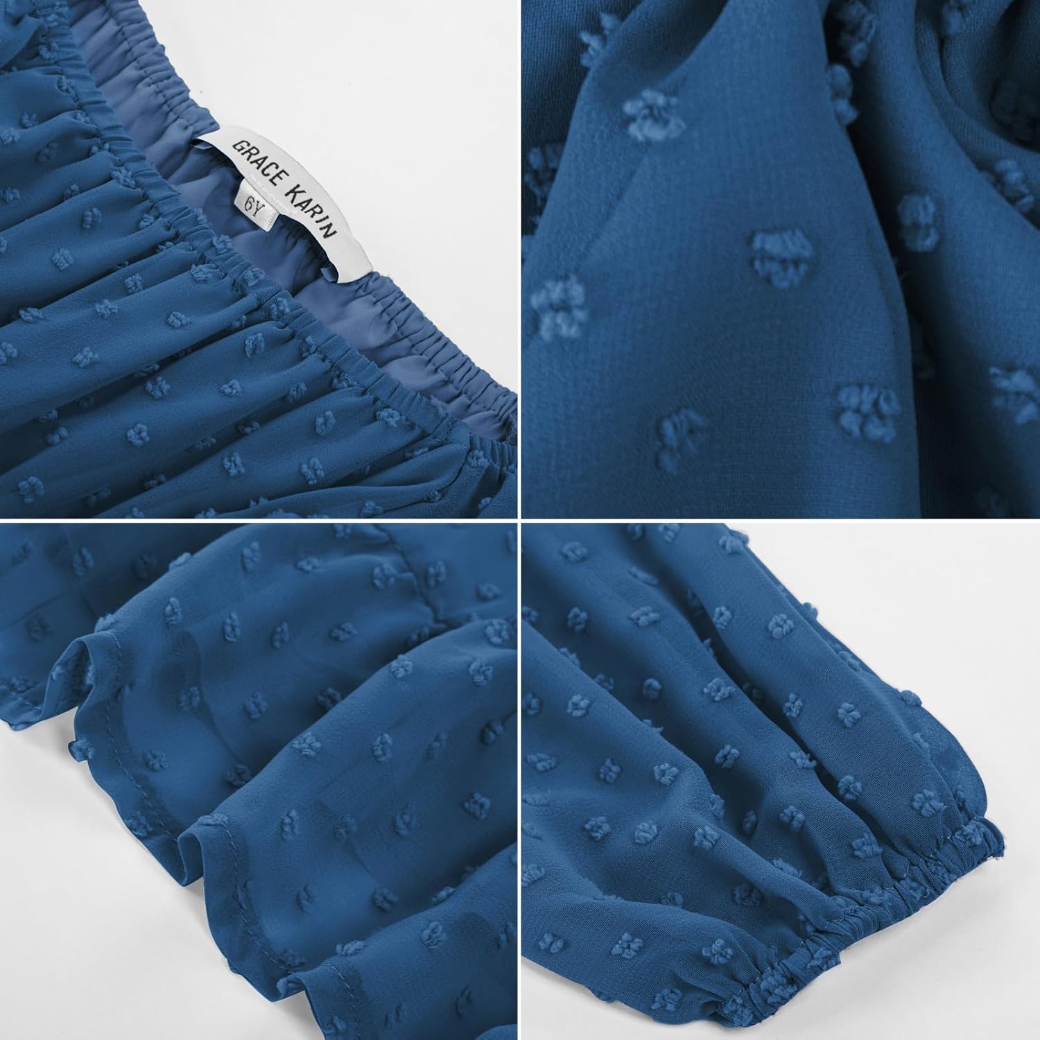 image:imageGRACE KARIN Girls Fall Winter Dress Long Sleeve Casual Party Outfit 614Deep Blue