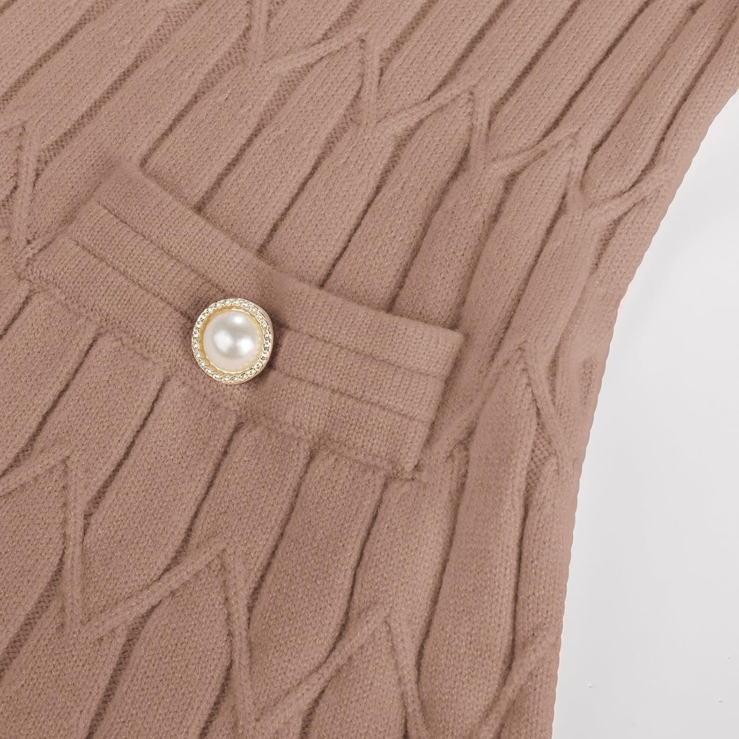 image:imageGRACE KARIN Girls Fall Winter Sweater Long Sleeve Cable Knit Dresses 614YLight Camel