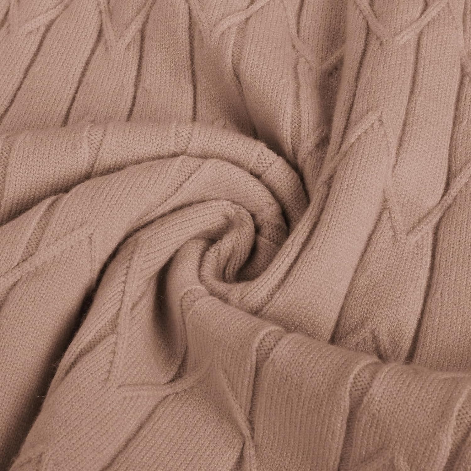 image:imageGRACE KARIN Girls Fall Winter Sweater Long Sleeve Cable Knit Dresses 614YLight Camel