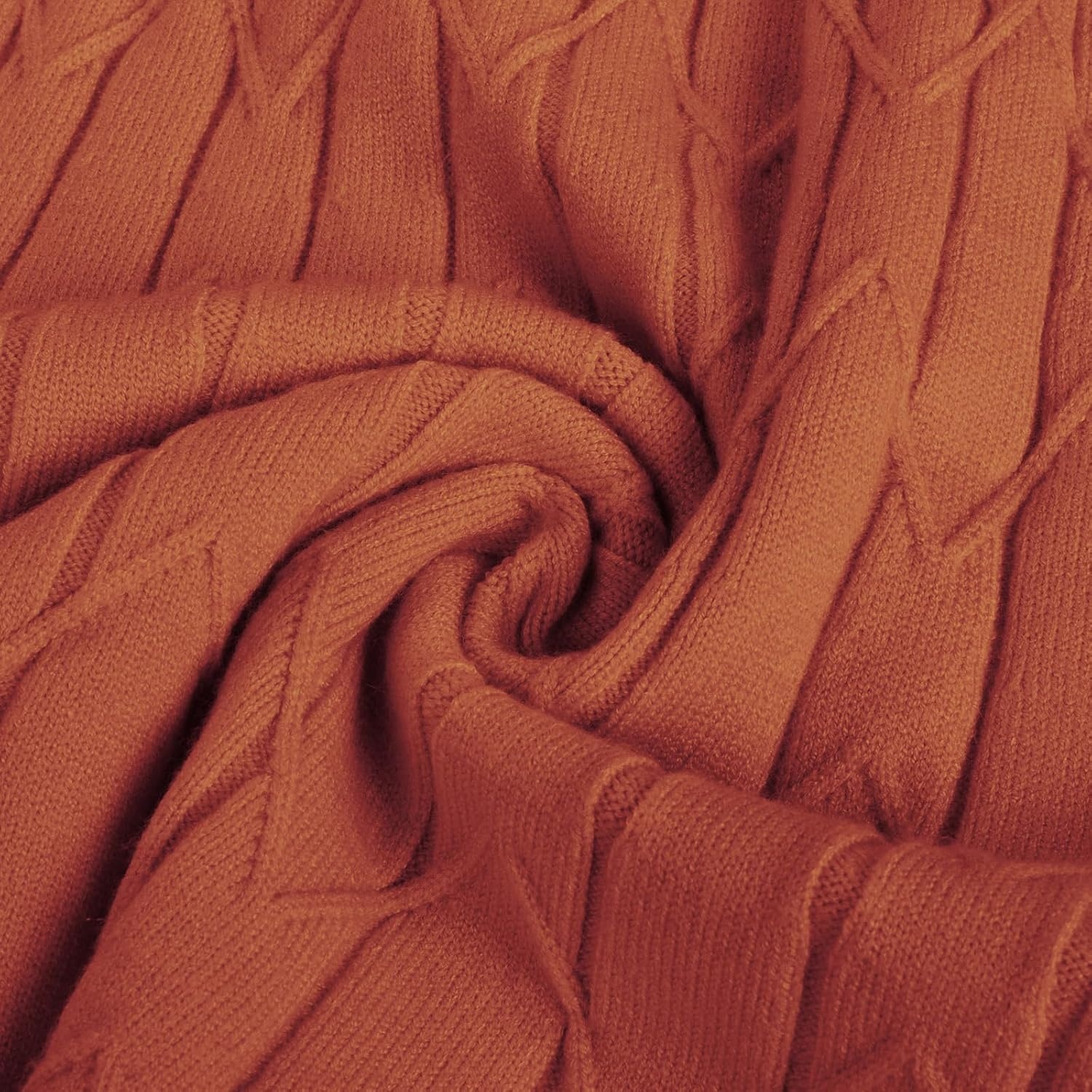 image:imageGRACE KARIN Girls Fall Winter Sweater Long Sleeve Cable Knit Dresses 614YPumpkin Orange