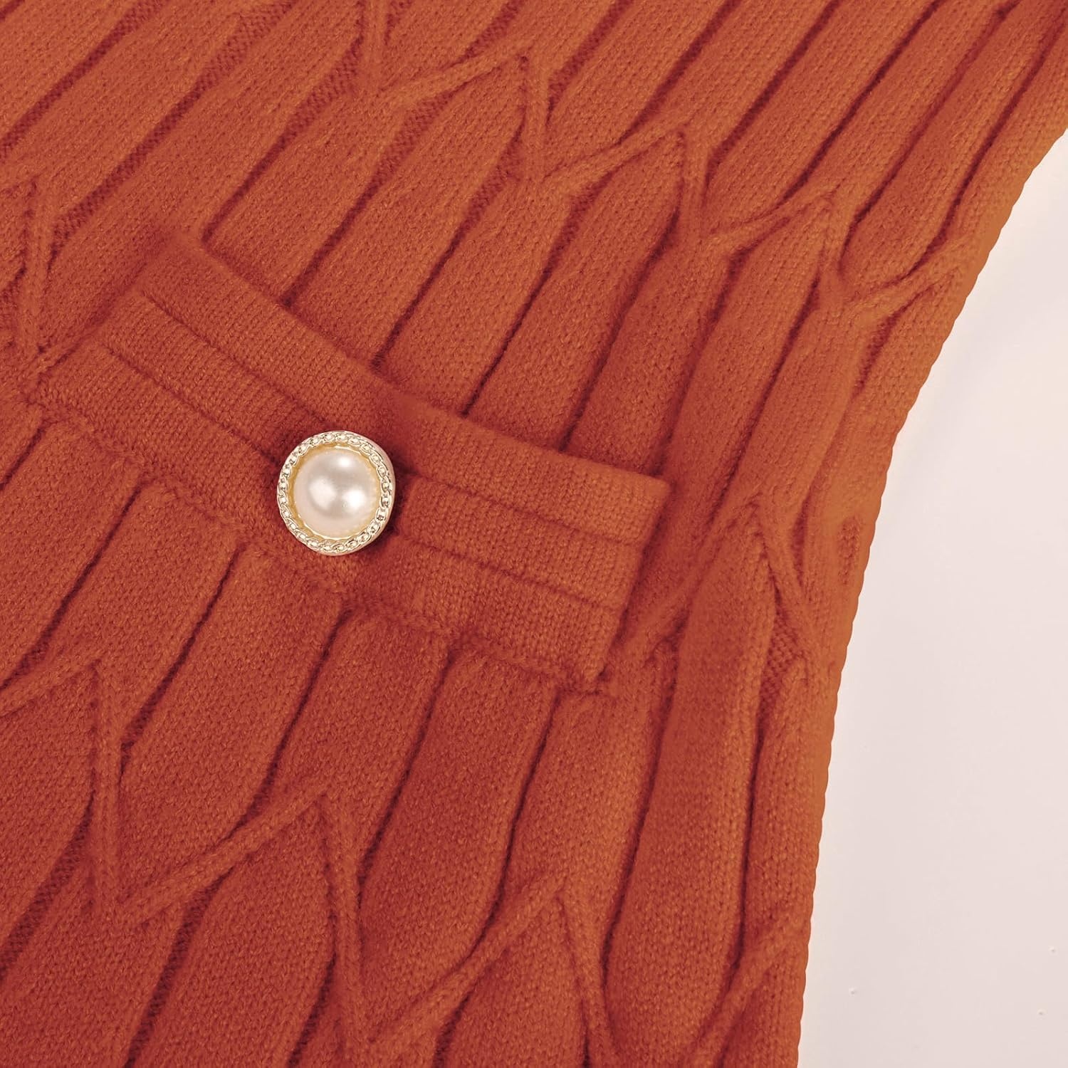 image:imageGRACE KARIN Girls Fall Winter Sweater Long Sleeve Cable Knit Dresses 614YPumpkin Orange