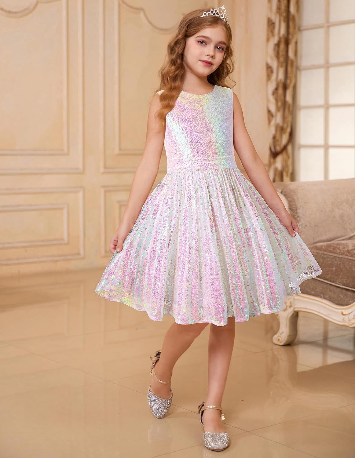image:imageGRACE KARIN Girls Fancy Sparkly Sequin Formal Party Dance Dress 614Mermaid