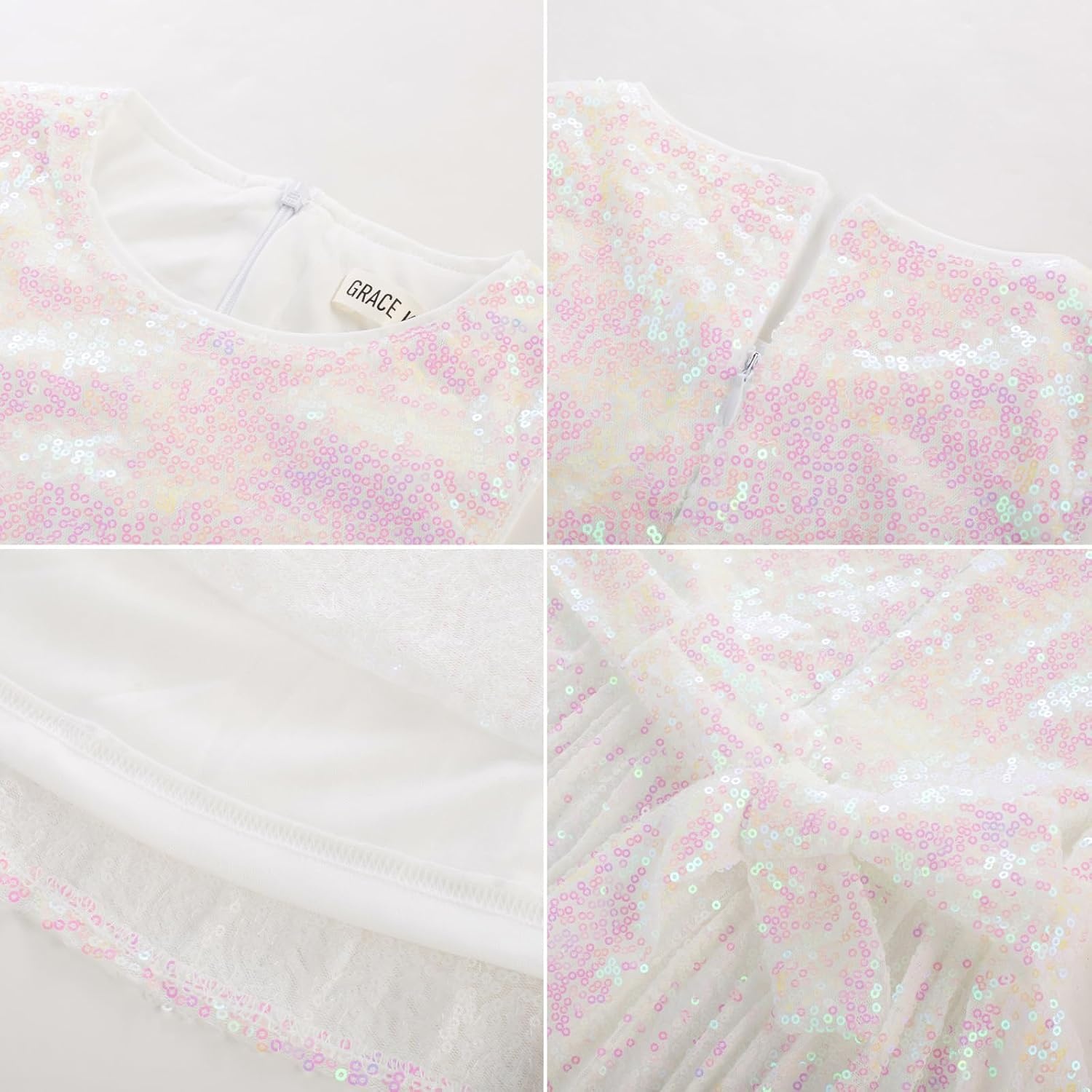 image:imageGRACE KARIN Girls Fancy Sparkly Sequin Formal Party Dance Dress 614Mermaid
