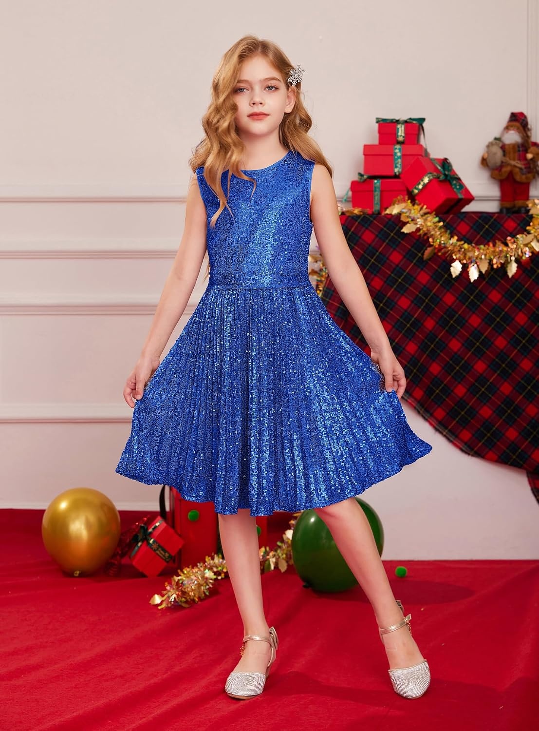 image:imageGRACE KARIN Girls Fancy Sparkly Sequin Formal Party Dance Dress 614Royal Blue