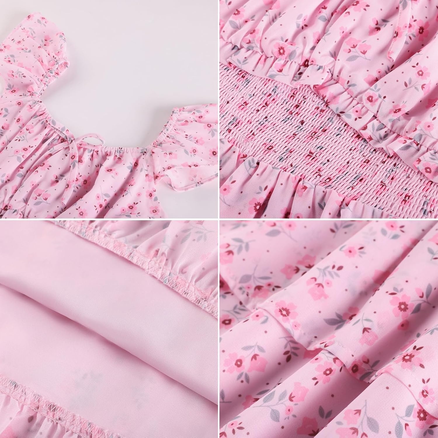 image:imageGRACE KARIN Girls Floral Spring Summer Easter Dress Teen Dresses Size 716Pink Floral