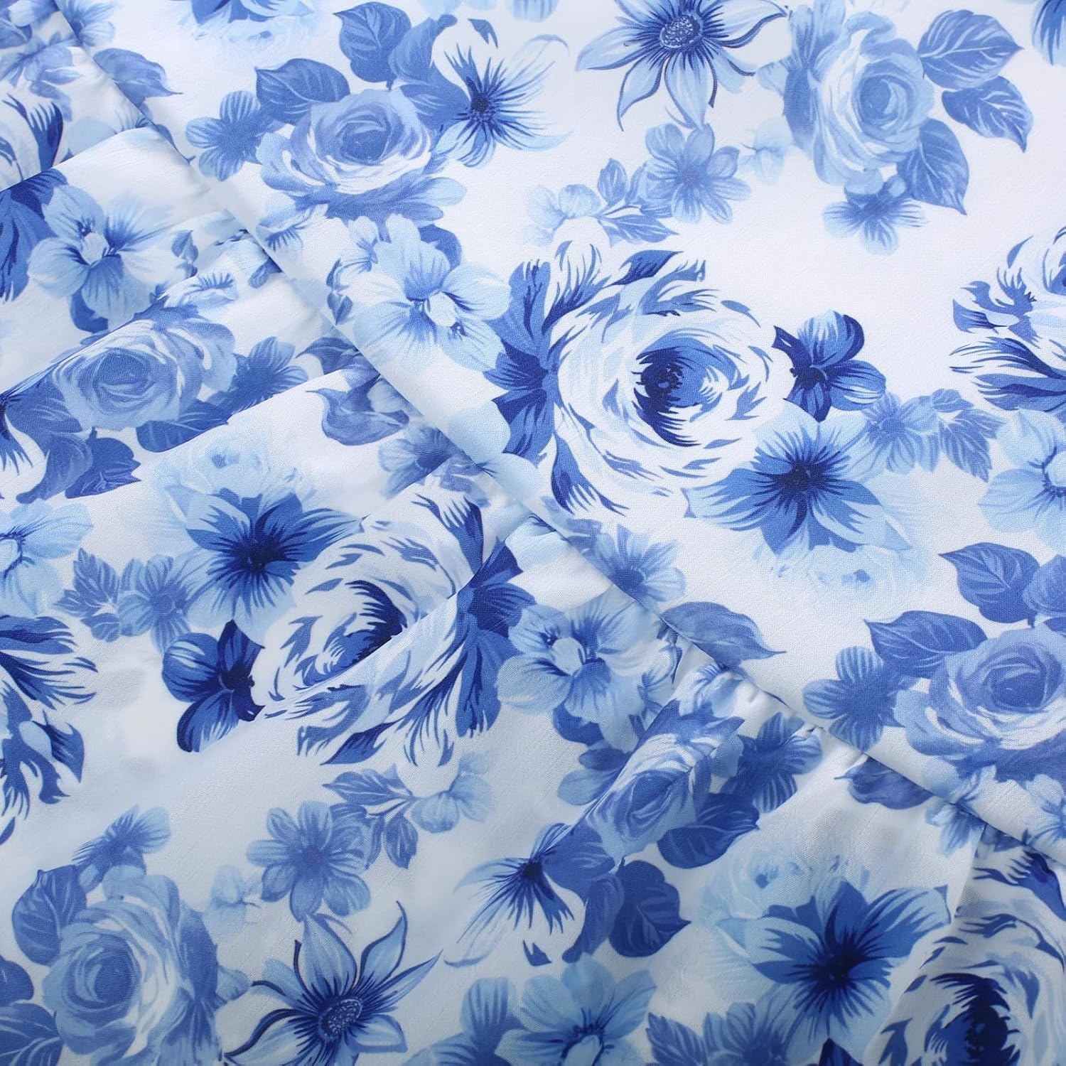 image:imageGRACE KARIN Girls Flutter Sleeve Floral Maxi Dress Spring Summer 616YBlue and White Floral